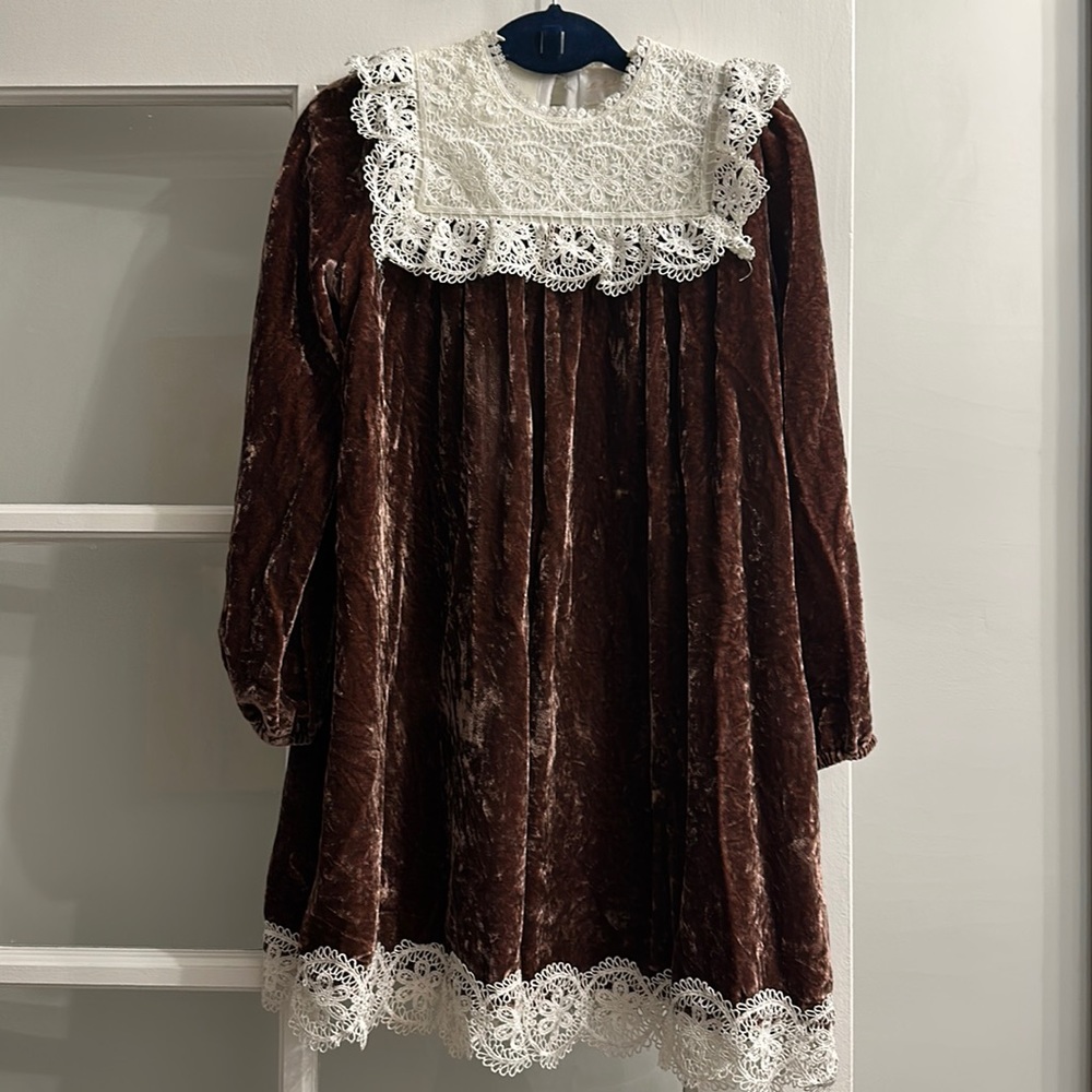 Petite Amalie crushed velvet dress